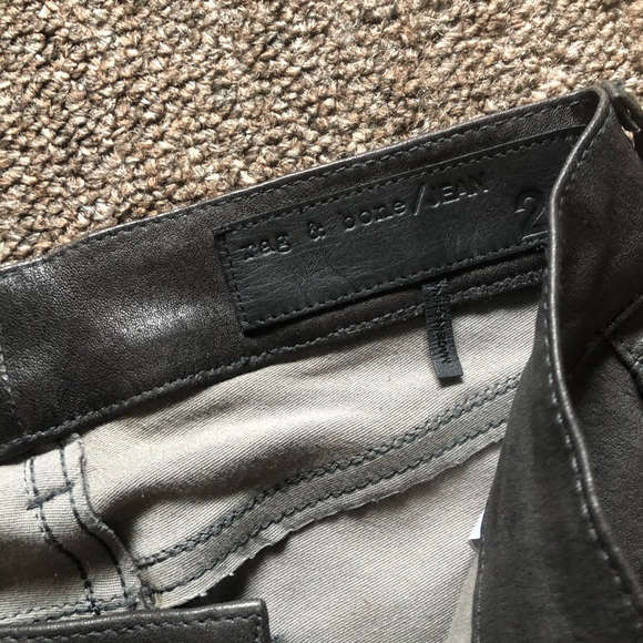 Rag & Bone Leather Skinny Pants - Picture 5 of 8